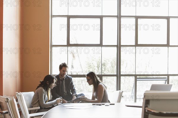 Business people talking in meeting