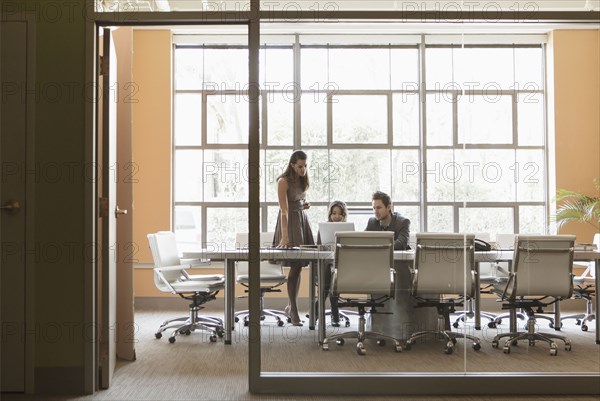 Business people talking in meeting