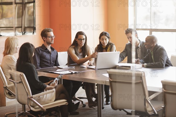 Business people talking in meeting