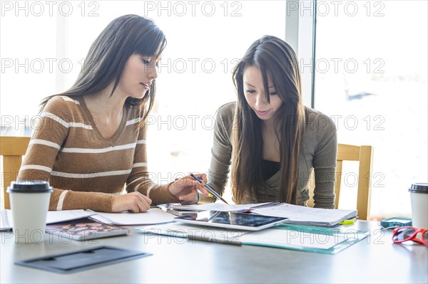Students working together at desk