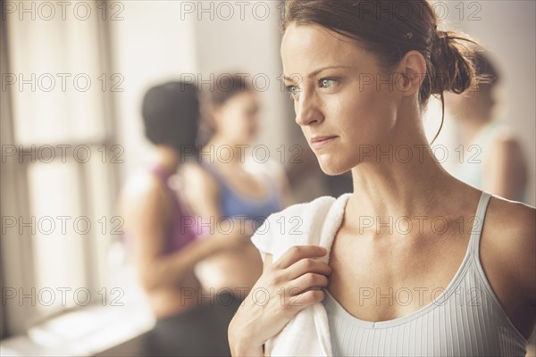 Woman standing in gym