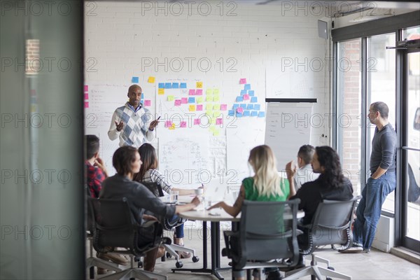 Business people talking in office meeting