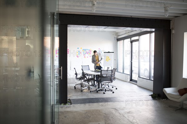 Businessman working in office