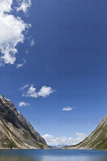 Blue sky over Upper Geraldine Lake