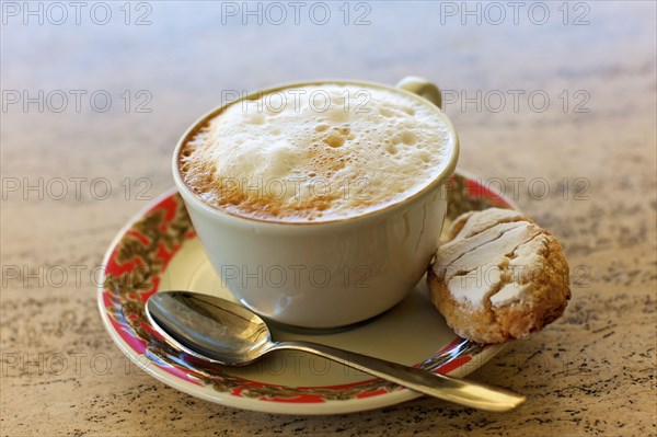 Biscotti and a cup of cappuccino