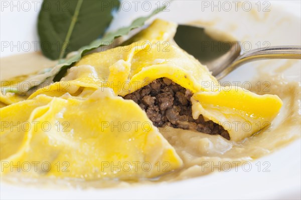 Close up of fresh ravioli