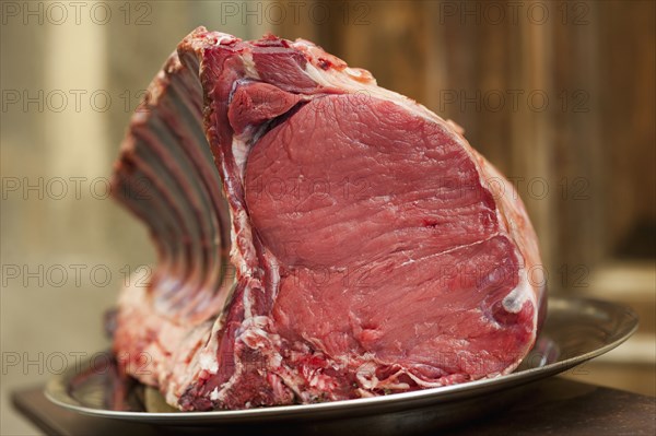 Close up of raw Chiannina beef