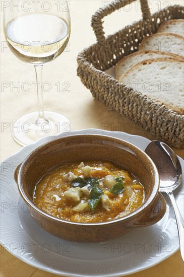 Squash and pumpkin soup with sage