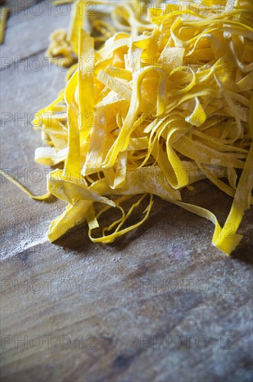 Close up of fresh pasta noodles