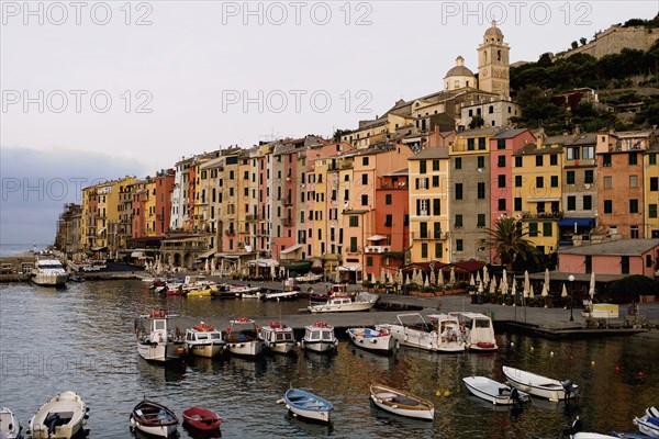 Apartment buildings on waterfront