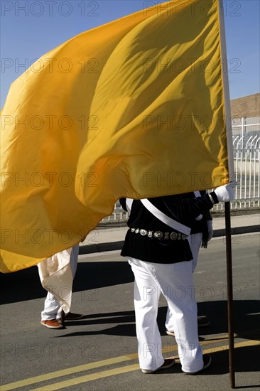 Navajo flag in parade