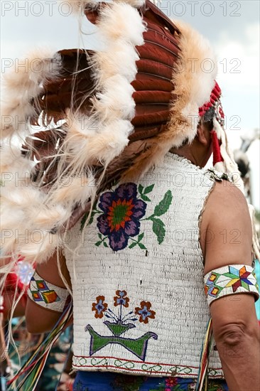 Man wearing traditional headdress
