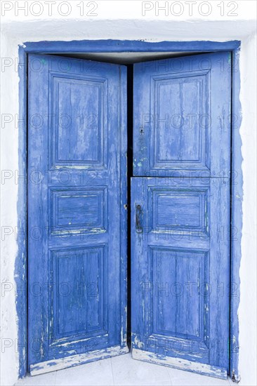 Worn blue doors
