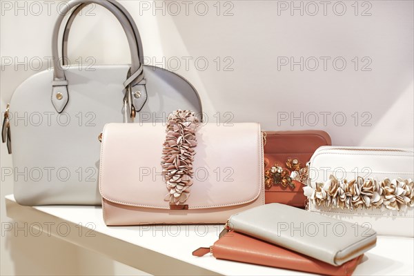 Luxury purses on display
