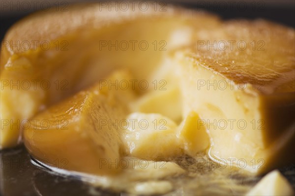 Close up of flan