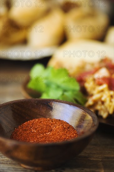 Close up of Mexican spices