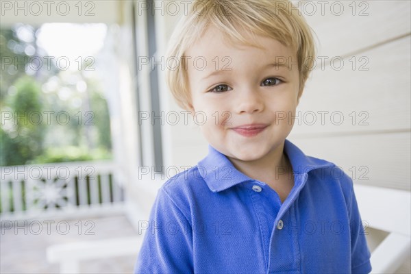 Smiling Caucasian boy