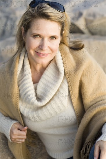 Caucasian woman smiling