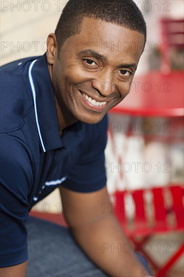 Close up of Black man smiling