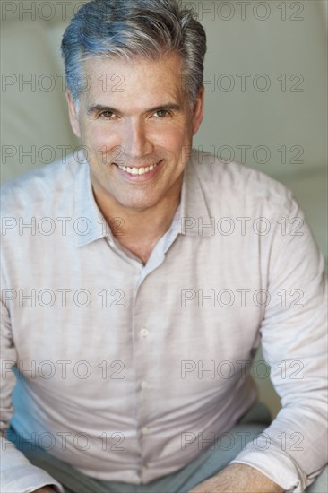 Close up of smiling Caucasian man