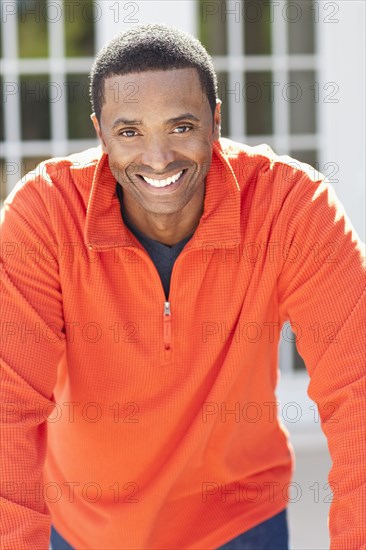 Close up of Black man smiling outdoors