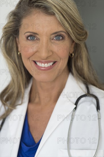 Caucasian doctor smiling