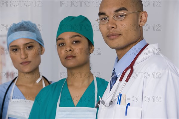 Portrait of multi-ethnic doctors