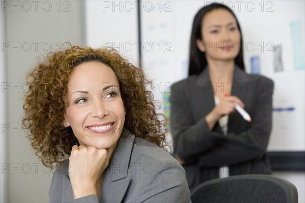 Multi-ethnic businesswomen at meeting