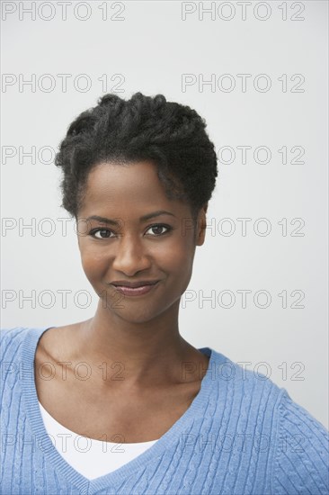 Woman smiling outdoors