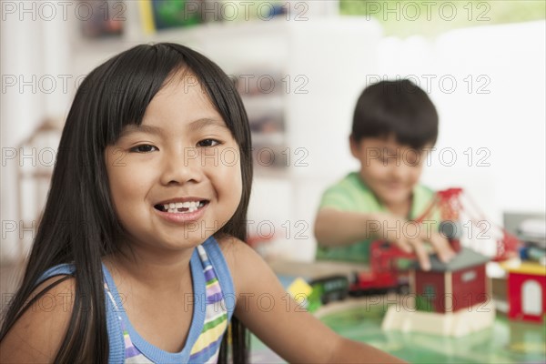 Smiling girl showing tooth gap