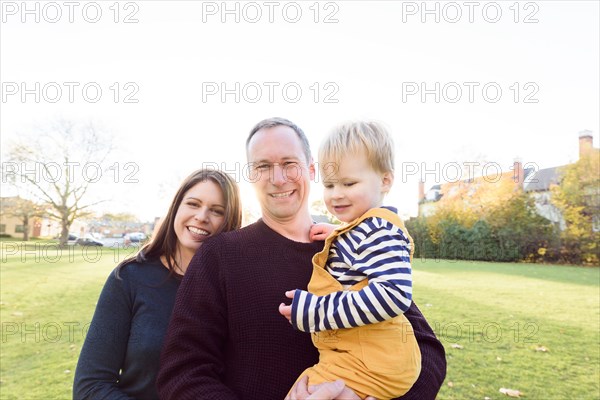 Portrait of smiling Caucasian family