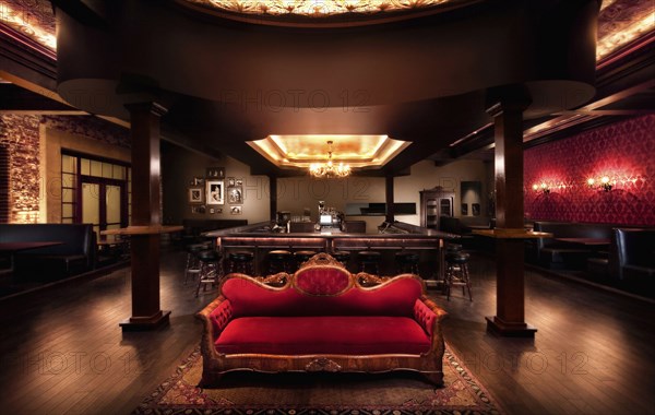 Luxurious sofa in bar