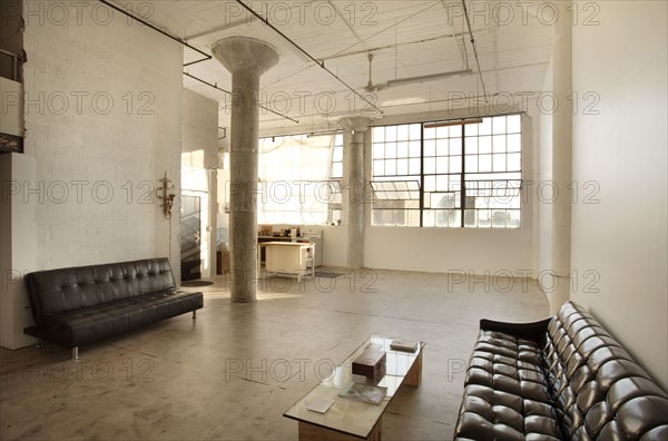 Sofas in living room of loft