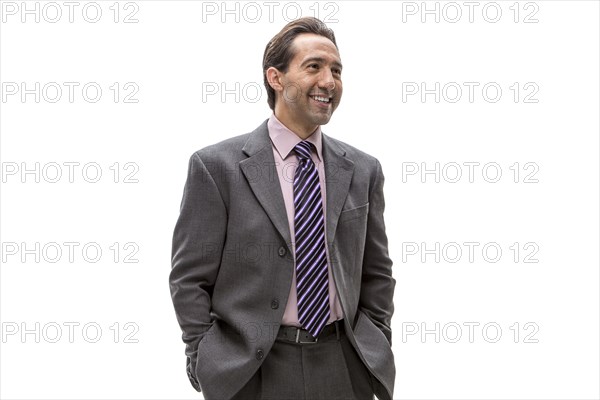 Pacific Islander businessman smiling