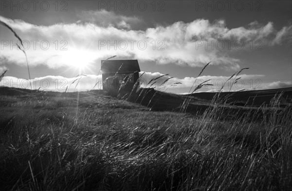 House in rural field