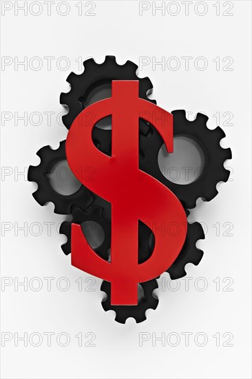 Dollar sign on top of cogs