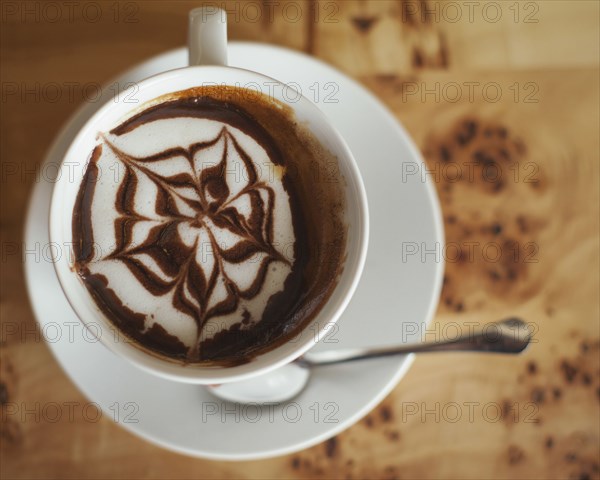 Close up of decorative coffee drink