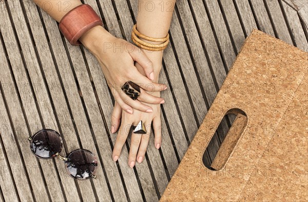 Caucasian woman with jewelry