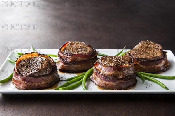 Filet mignon wrapped in bacon