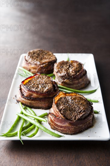 Filet mignon wrapped in bacon