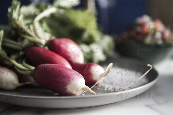 Radishes on plate