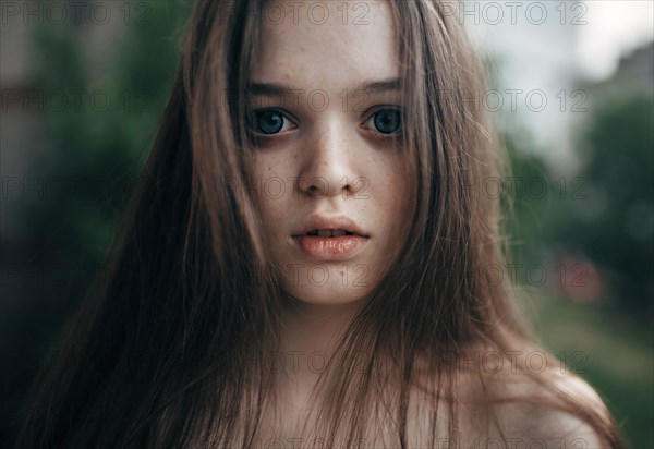 Caucasian woman standing outdoors