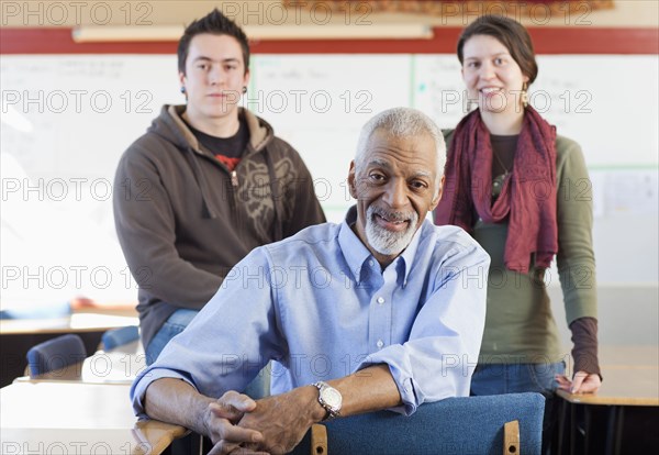 Teacher and students in classroom