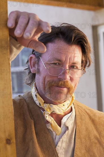 Caucasian man in eyeglasses