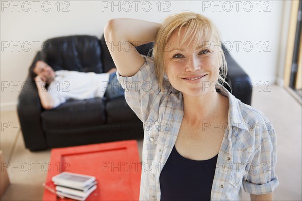 Smiling Caucasian woman