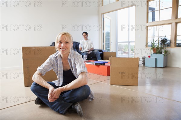 Couple moving into new house