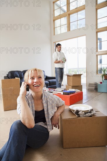 Couple moving into new house