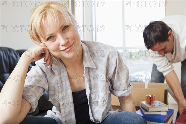 Couple moving into new house