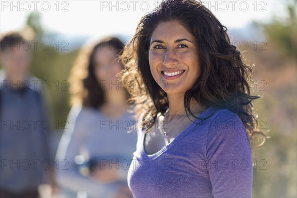 Close up of woman smiling outdoors