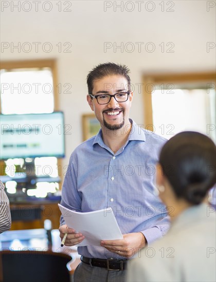 Business people talking in office